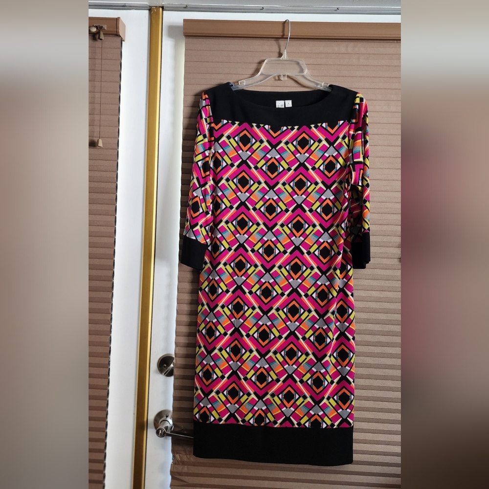 Emma & Michele Women's Multi Colored Midi Dress Size M used